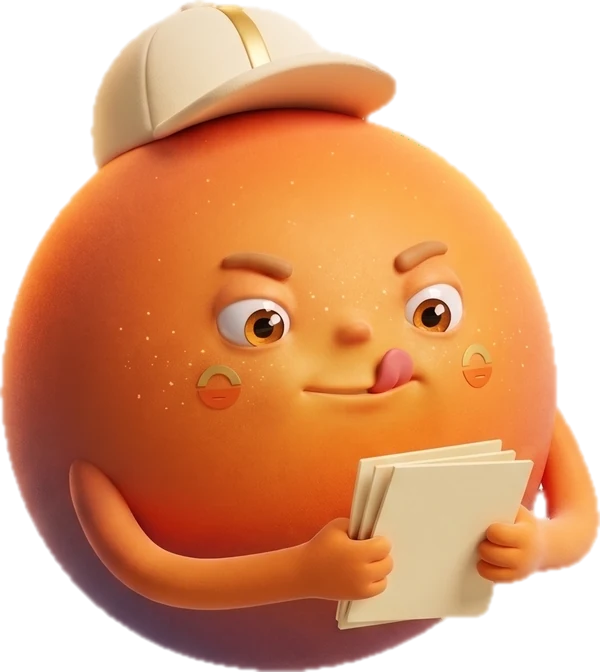 The workflow orb in a cap with a stack of papers, tongue out, getting stuck in.
